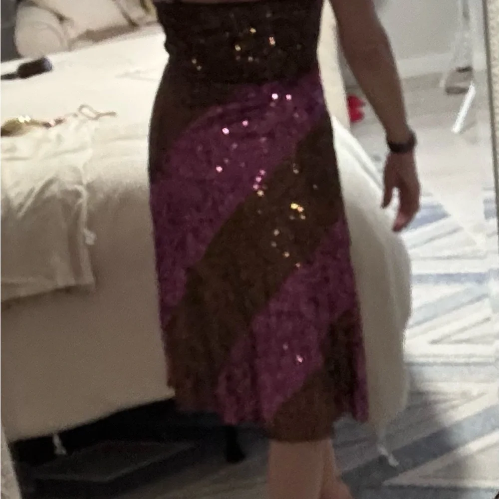 Bl-nk Rossellini violet sequence dress - Picture 3 of 11